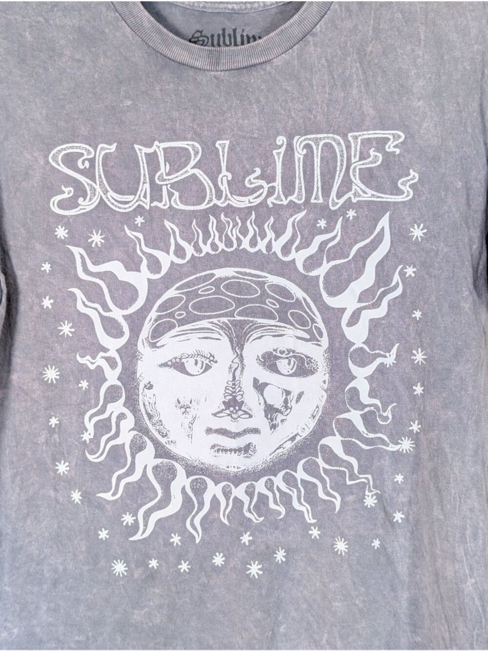 Sublime Band T-Shirt Graphic Tee Purple Sun Womens M Cotton - Picture 2 of 5